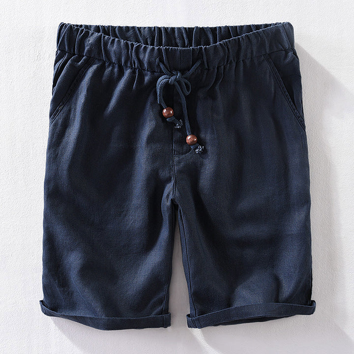 Men's breathable summer shorts, relaxed fit for warm weather comfort. Lightweight casual shorts in blue.