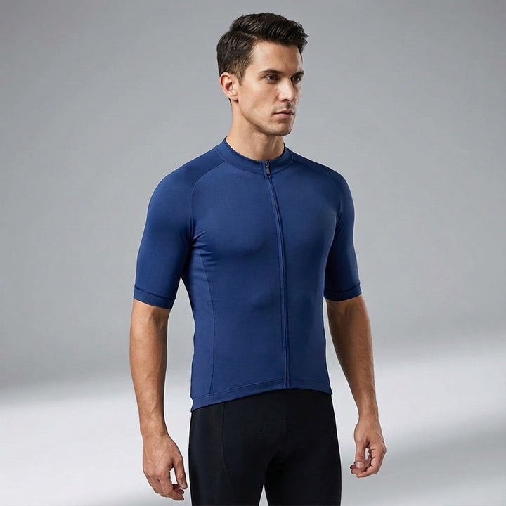 Two-piece men's athletic wear cycling set, breathable for hot weather rides