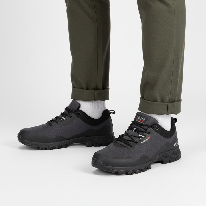 Men's trail shoes with advanced breathable mesh and waterproof protection for active outdoor use