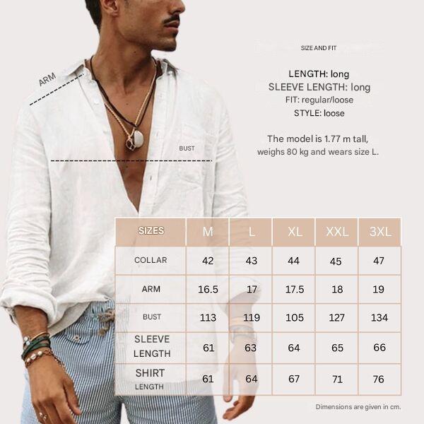 Men's casual button-up summer shirt, comfortable & stylish for outdoor leisure & warm weather fashion.