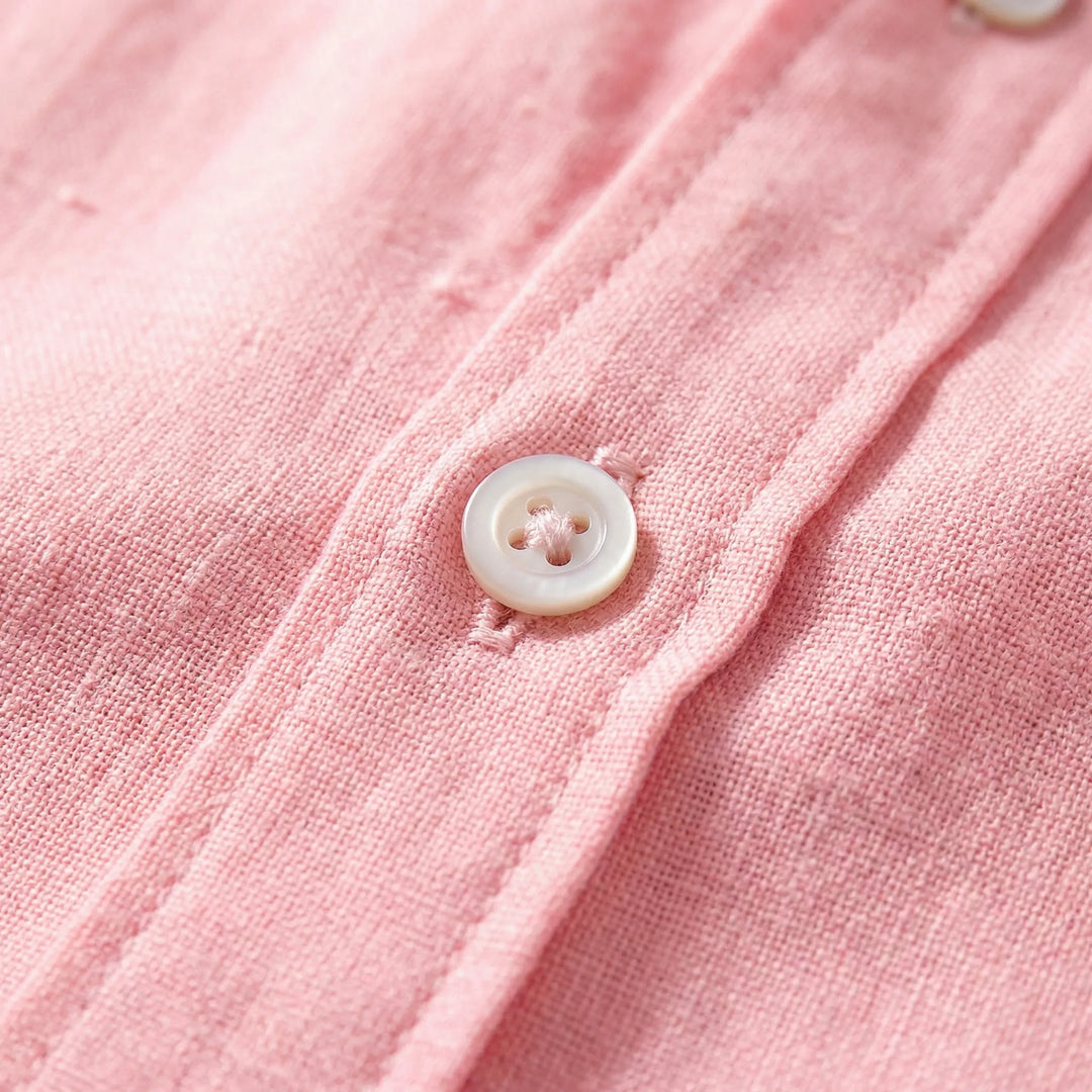 Lightweight men's breezy button-down shirt, ideal for summer fashion & everyday style.