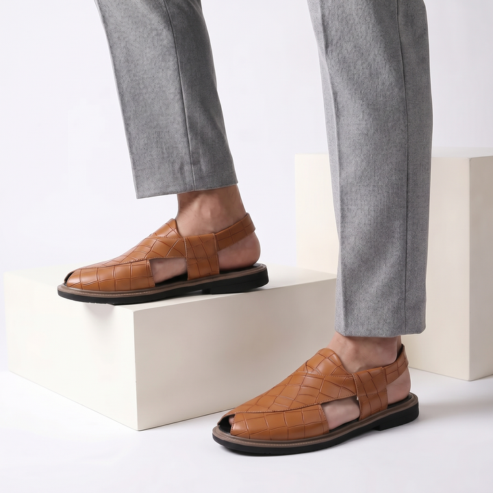 Brenton men's summer vacation sandals, comfortable and durable for walking & outdoor adventures. Excellent hiking footwear.