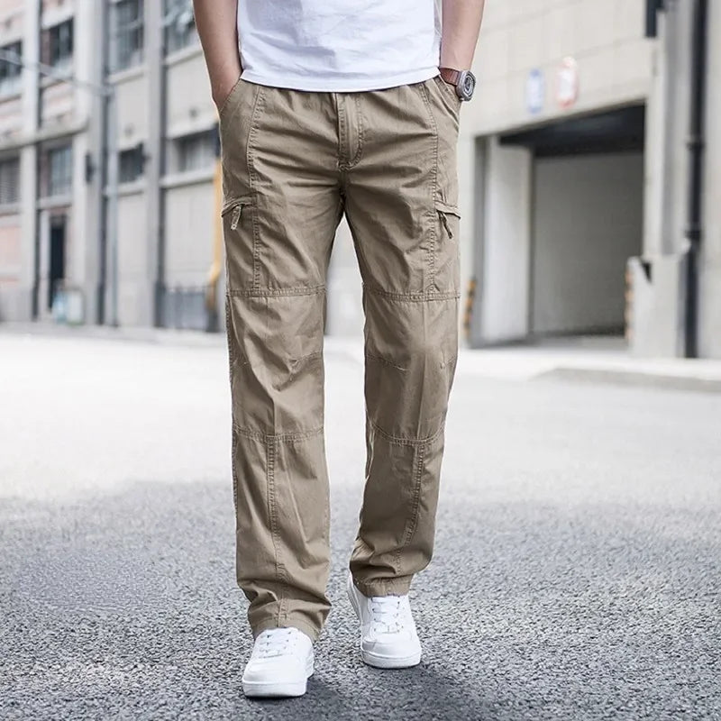 Brighton men's utility cargo pants, flexible, functional with multiple pockets, ideal for casual wear.