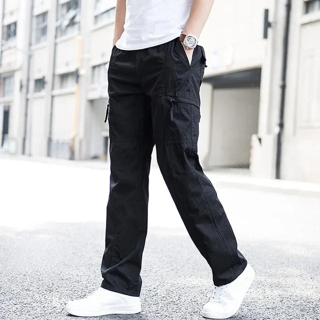 Khaki men's Brighton Cargo Pants, relaxed fit, multi-pocket, comfortable and durable for daily use.