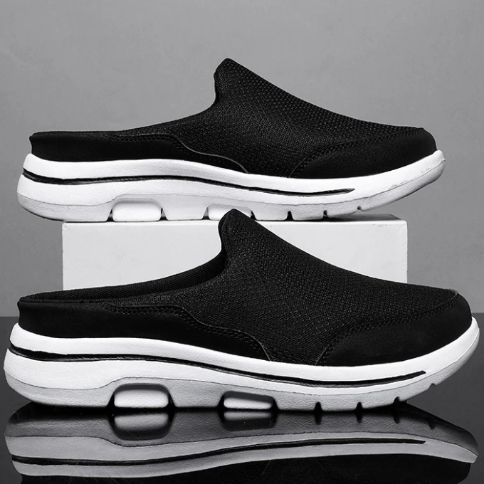 Men's Brookvale comfort shoes: slip-on, breathable mesh, lightweight EVA sole for casual wear.