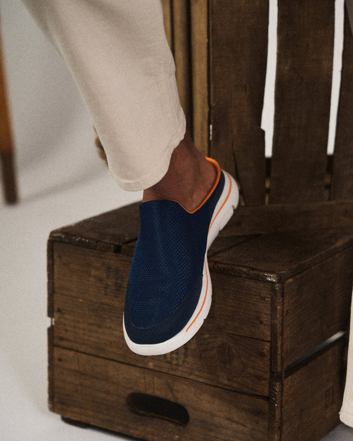 Men's Brookvale casual footwear: comfortable, breathable slip-on sneaker slides for summer.