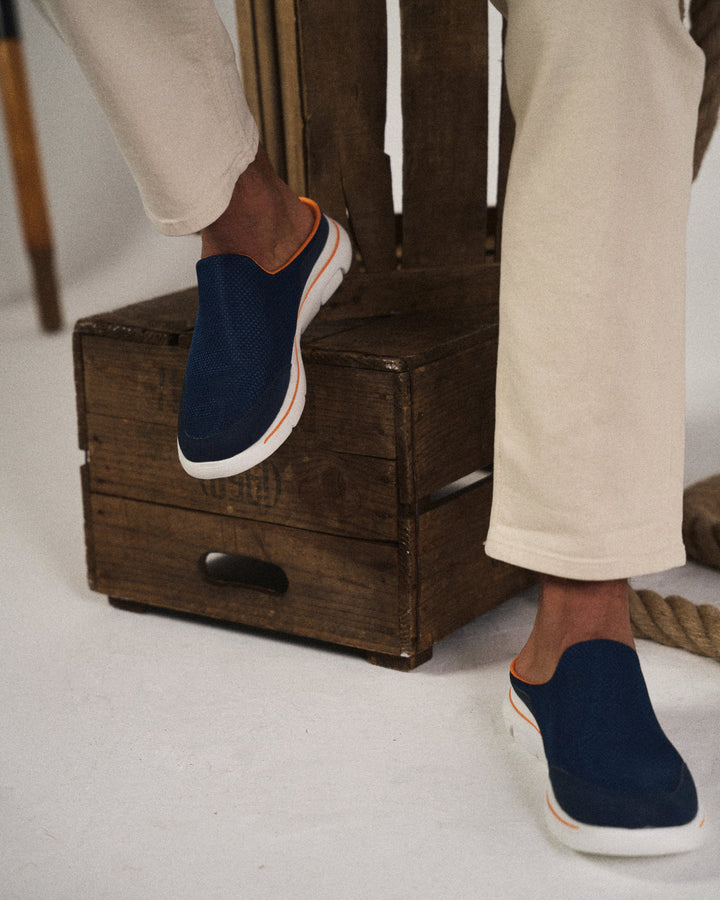 Brookvale men's mesh slip-on sneakers with EVA sole for lightweight summer casual comfort.