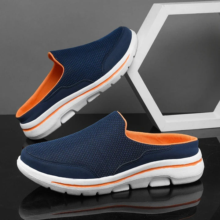 Stylish men's Brookvale slip-on sneaker slides for easy wear & breathable summer comfort.
