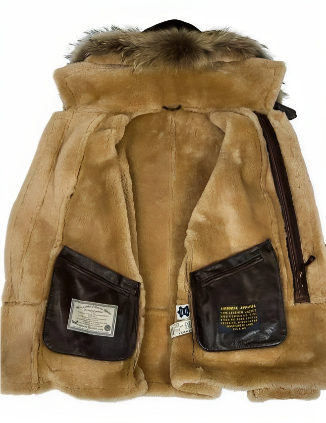 Stylish men's Collin brown padded jacket with hood, essential warm winter coat for cold weather.