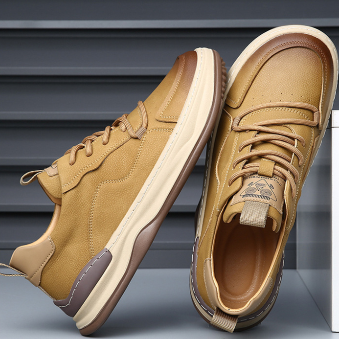 Gray men's casual comfort footwear, versatile sneakers for daily use and stylish walking.