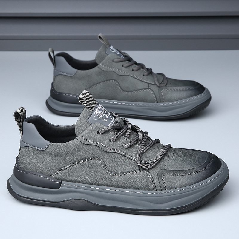 Men's brown everyday comfort sneakers, stylish casual footwear for walking.