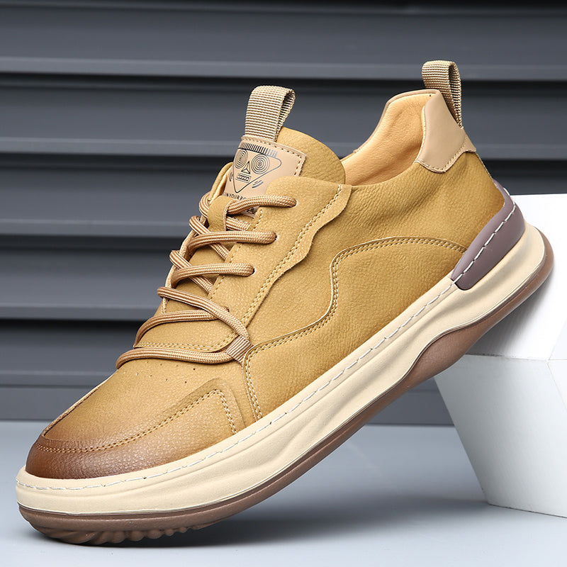 Gray men's comfort walking sneakers, perfect for everyday casual style and daily wear.