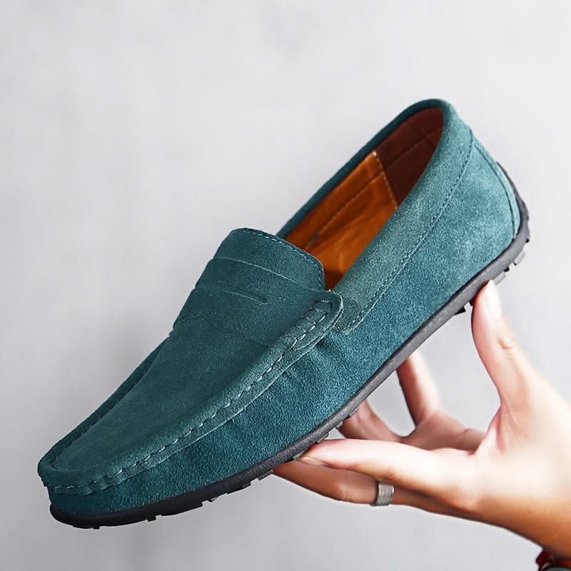 Everyday men's brown slip-on loafers, combining practical comfort with elevated casual style.
