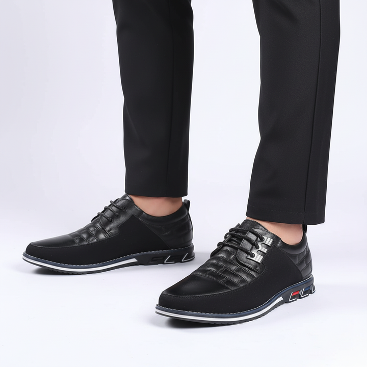 Sophisticated white leather men's dress shoes, 'Bryan' model, comfort and orthopedic.