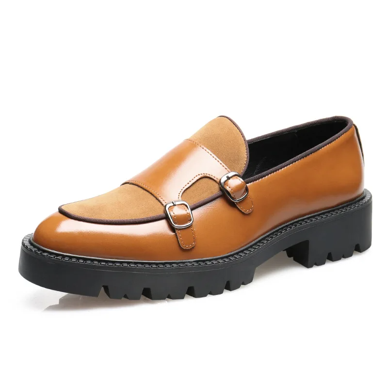 High-Quality Men's Monk Strap Loafers in Burgundy, versatile slip-on dress shoes for modern fashion.