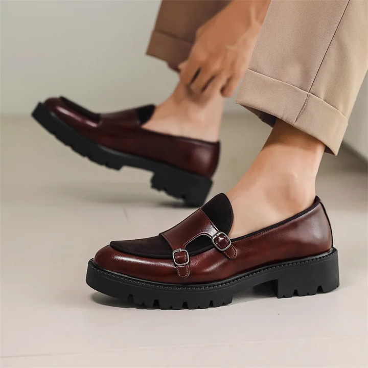 Emerald Monk Strap Loafers, stylish men's footwear, comfortable slip-on shoes for fashion.