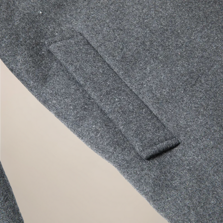 Fall men's button-up jacket, smart casual outerwear for stylish layering in cool weather. A men's coat.