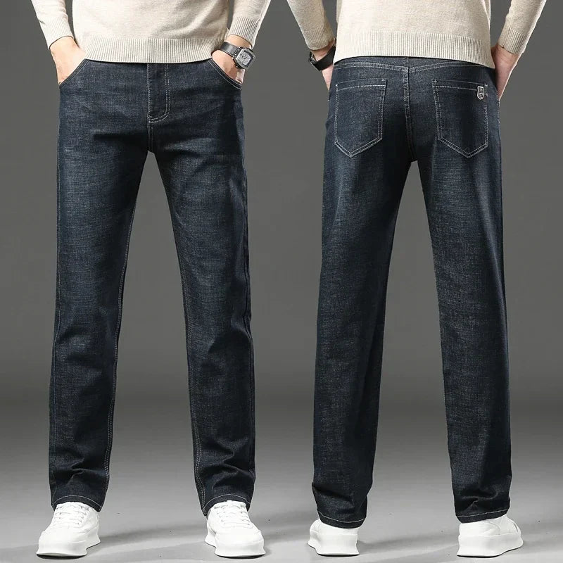 Comfort-focused Men's Cadence stretch denim jeans, perfect for active lifestyles and relaxed casual wear.