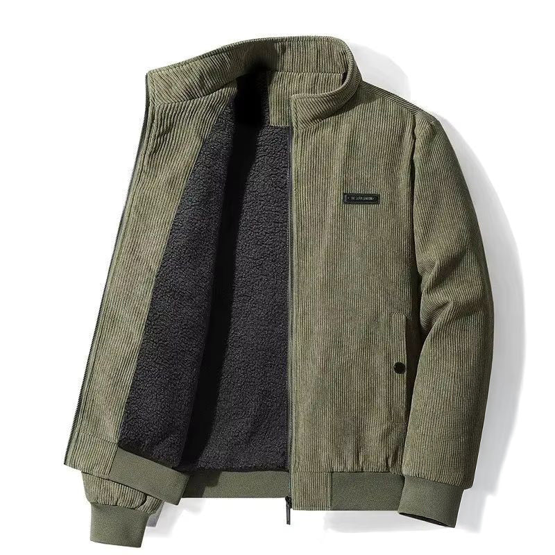 Men's Campfire Adventure Jacket in rugged brown, perfect for outdoor activities & cozy winter style.