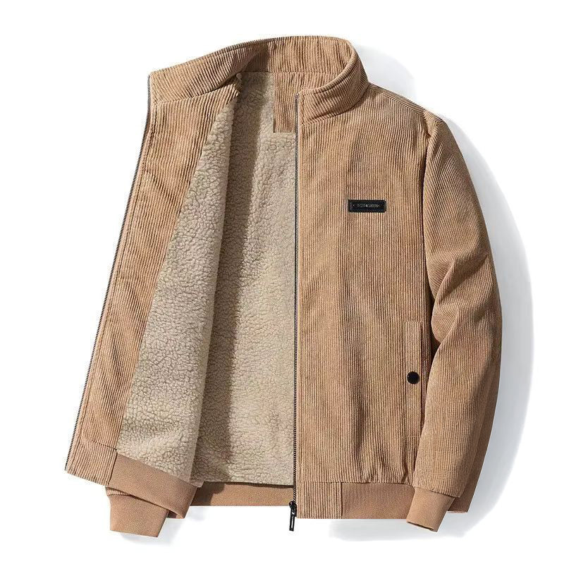 Cozy Men's Campfire Adventure Jacket, a versatile field jacket for fall, winter & casual outdoor wear.