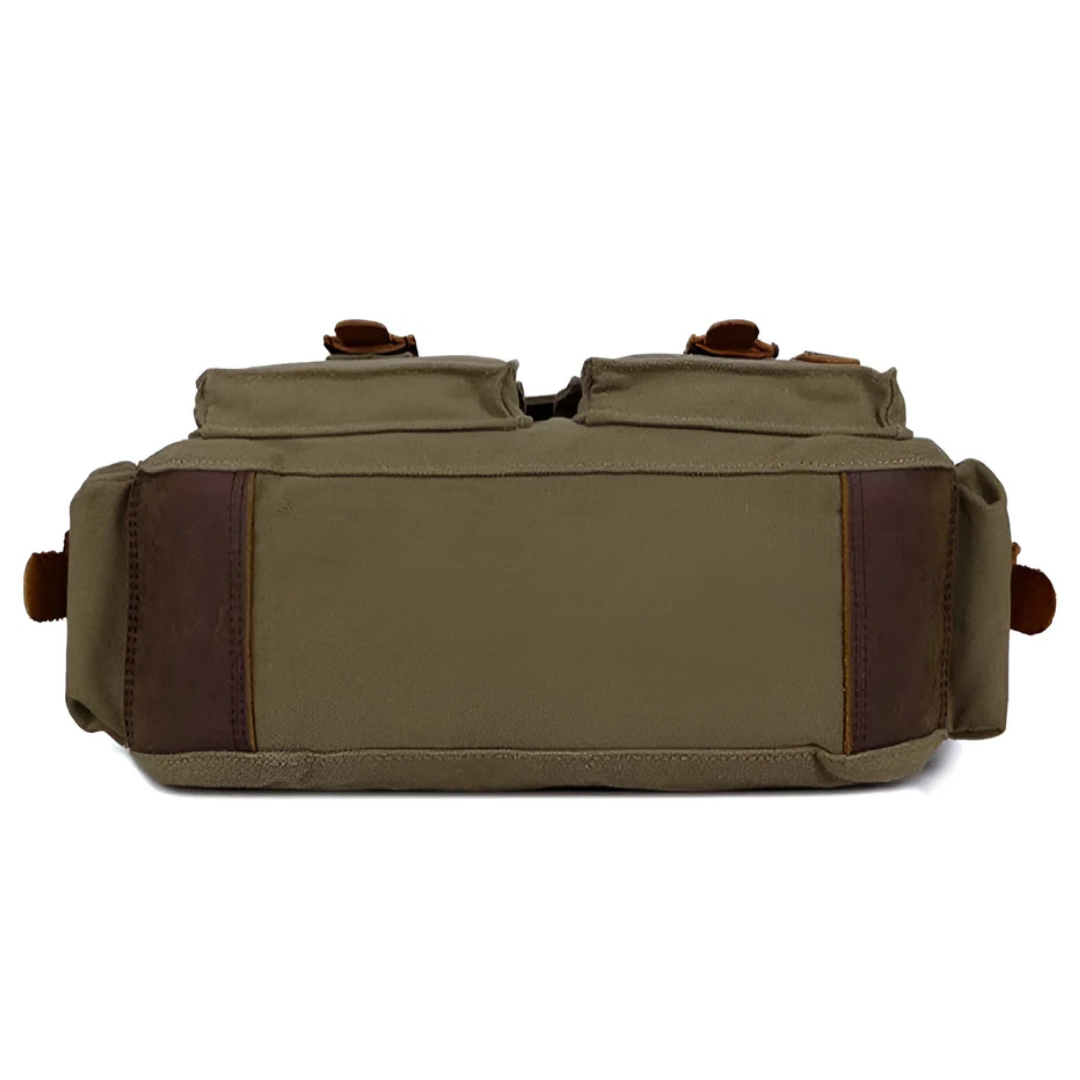 Stylish men's messenger bag, canvas, side view, perfect for travel & everyday use, urban outdoor gear