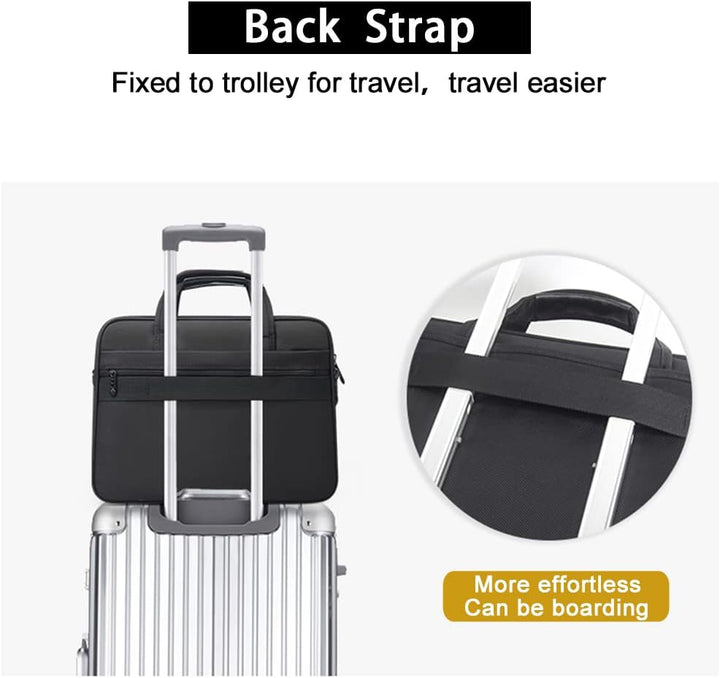Rugged men's canvas briefcase, offering secure storage for laptop and professional items