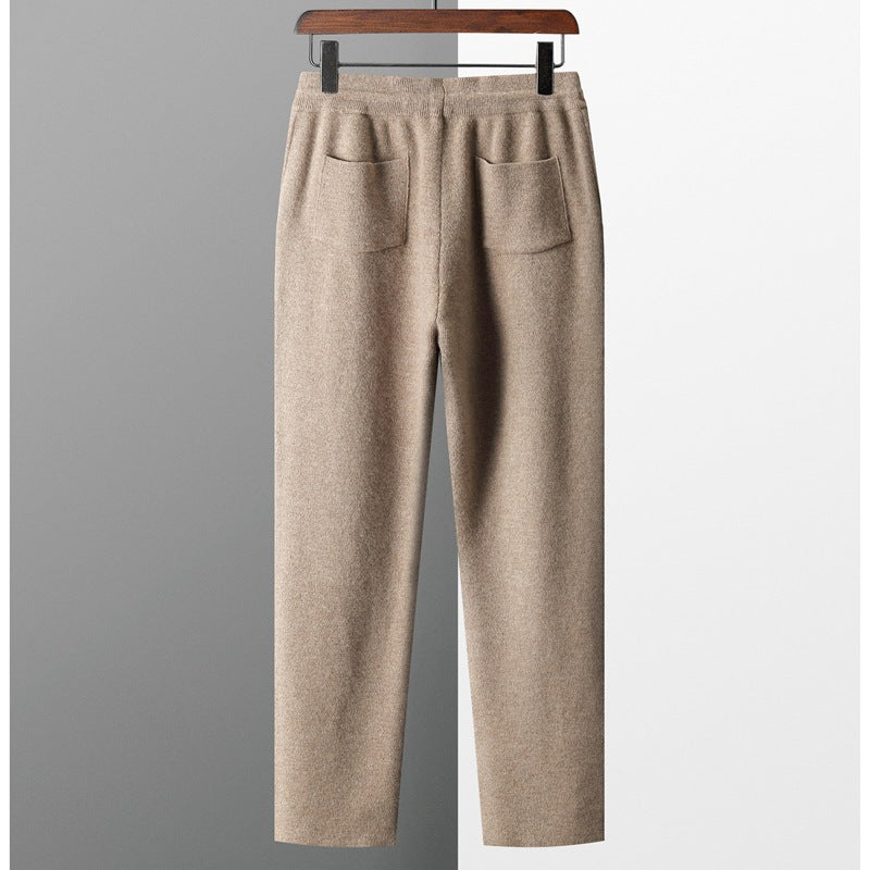 Premium men's cashmere blend lounge pants, soft and comfortable design for ultimate relaxation.