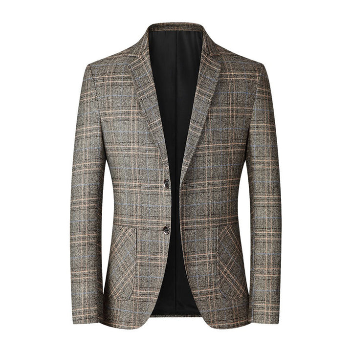 Tailored men's casual blazer offering comfort and a sleek fit for business or smart casual wear.