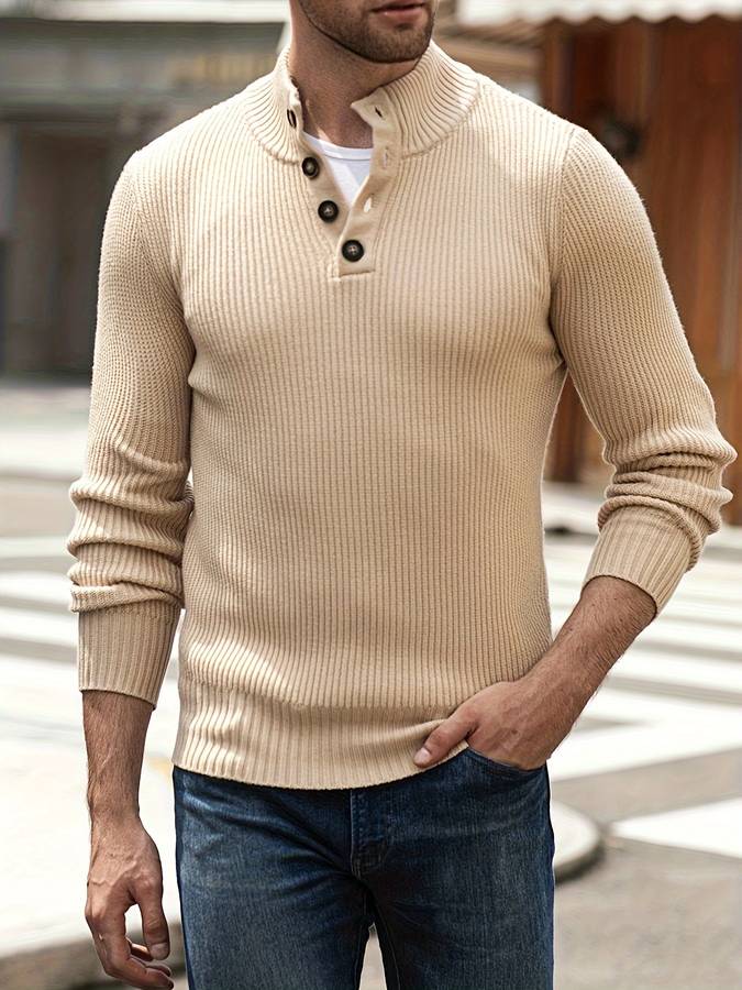 Comfortable men's capri sweater, a versatile knitwear pullover for year-round casual and smart casual styling.