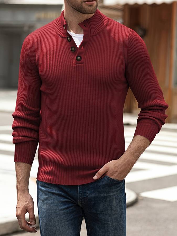 Men's apparel: Comfortable capri sweater, a stylish knit pullover for versatile smart casual and everyday wear.