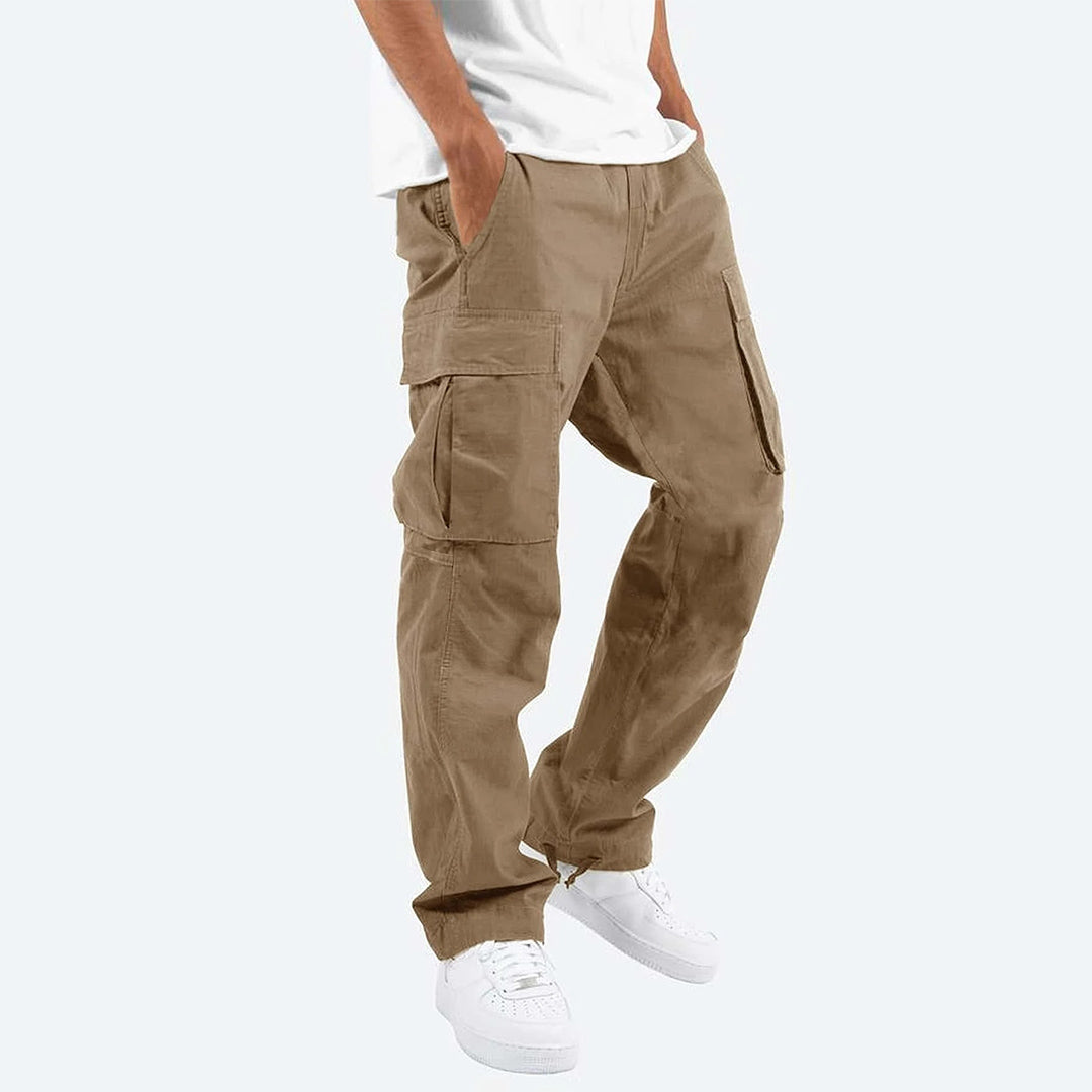 Functional men's cargo pants, comfortable & versatile for any casual outing.