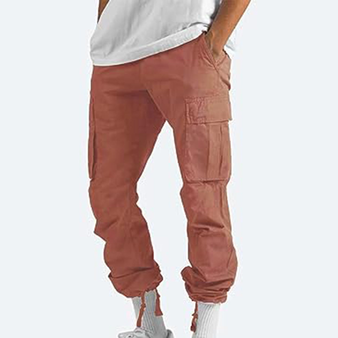 Men's casual cargo trousers with a comfortable, versatile, multi-pocket design.