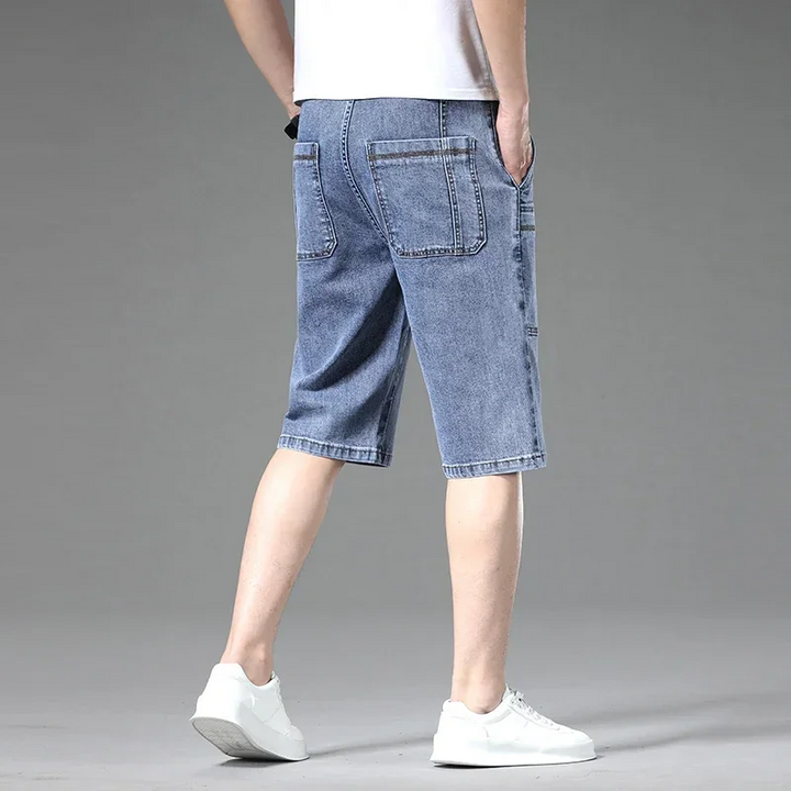 Durable men's utility cargo shorts, multi-pocket design for practicality, relaxed fit ideal for casual wear.