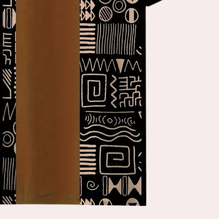 Modern men's color block casual t-shirt, comfortable & stylish, short sleeve, suitable for daily wear.