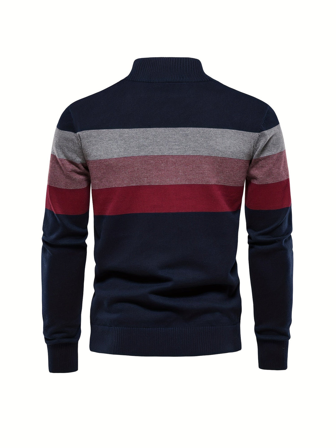 Soft cotton half-zip sweater for men. Comfortable casual wear, perfect for fall fashion & winter style.