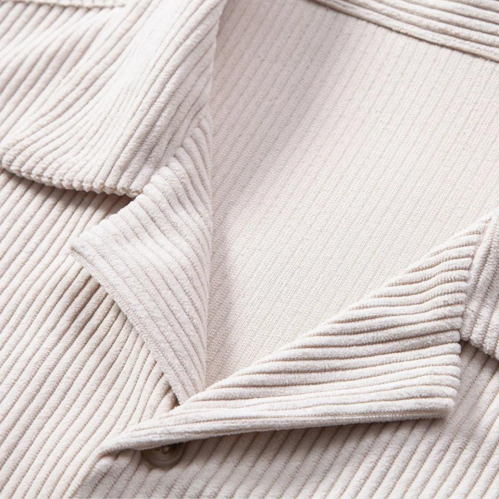 Effortlessly comfortable men's Cuban collar shirt, short sleeve, relaxed fit for casual summer style.