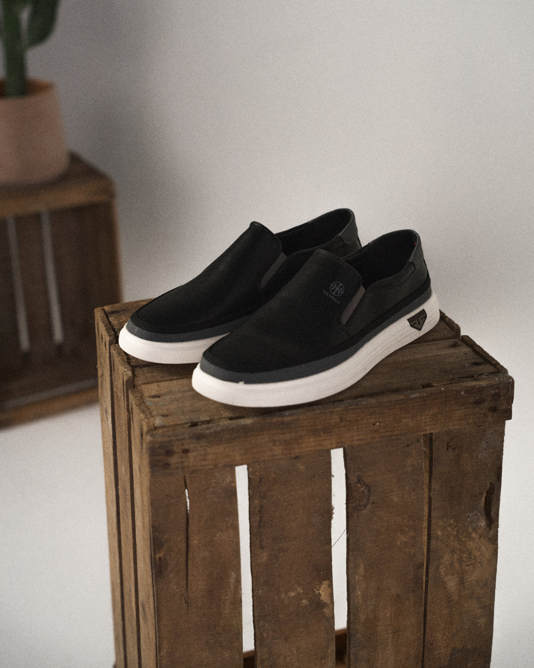 Stylish men's leather slip-on loafers, perfect for casual everyday wear.