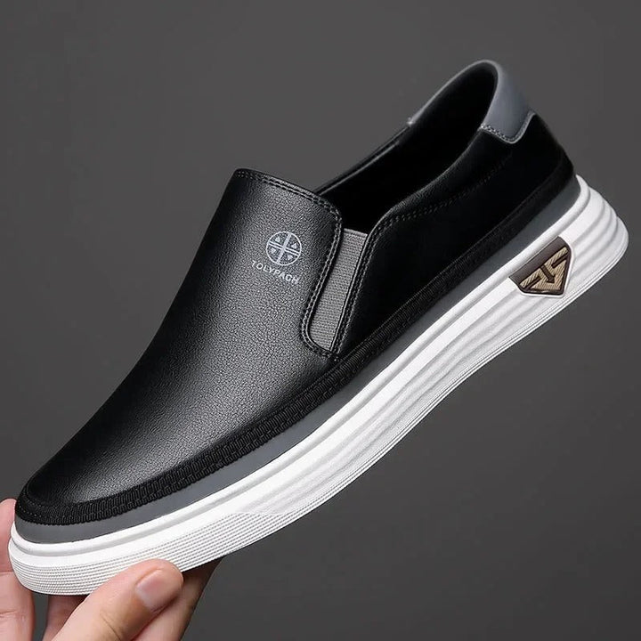 Men's everyday comfort slip-on leather shoes, ideal for casual style and modern men.