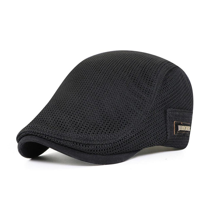 Men's lightweight mesh beret, an adjustable & breathable summer hat for casual style.