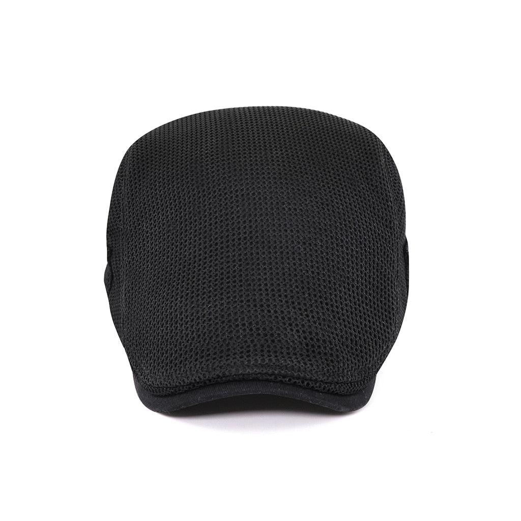 Comfortable cotton mesh beret for men, a breathable and stylish casual headwear option.