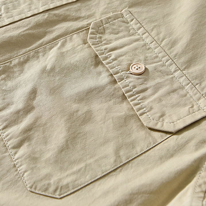 Everyday men's casual long sleeve button-up shirt, relaxed fit, stylish & comfortable for any occasion.