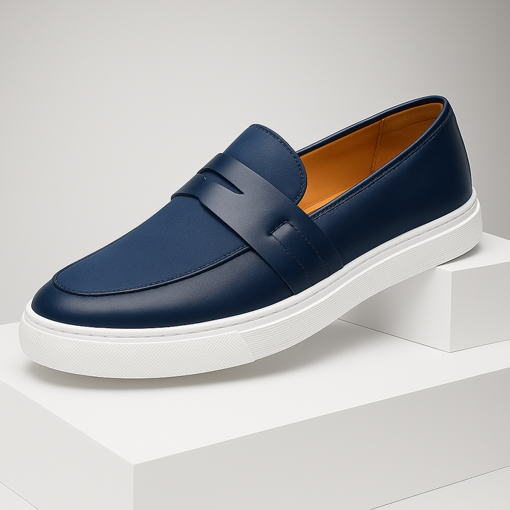 Men's casual slip-on loafers with cushioned comfort for everyday wear.