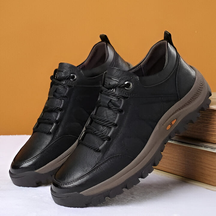 Comfortable men's slip-on orthotic shoes with arch support. Breathable, non-slip for daily walking.