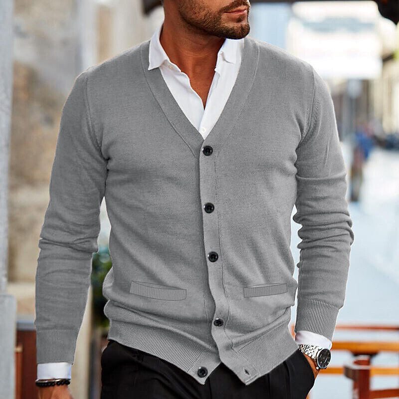 Orion men's casual V-neck vest, a button-front gilet offering stylish comfort and versatility.
