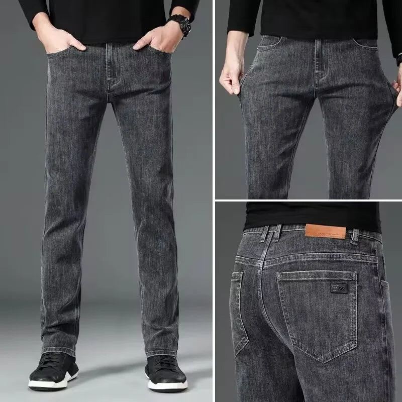 Men's Cavell tailored fit jeans, offering a modern, flattering silhouette & comfort.
