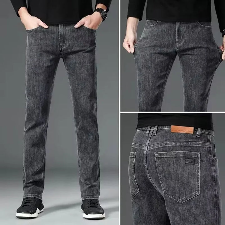 Men's Cavell tailored fit jeans, offering a modern, flattering silhouette & comfort.