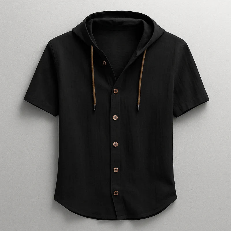 Cavo men's lightweight hooded shirt offers breathable, relaxed fit comfort for stylish summer & spring adventures.