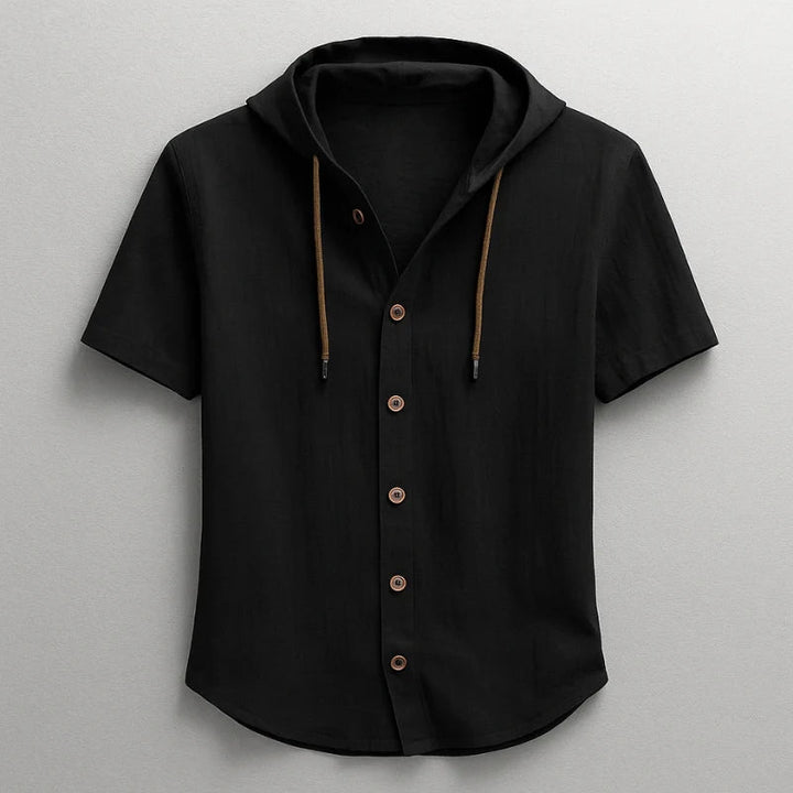 Cavo men's lightweight hooded shirt offers breathable, relaxed fit comfort for stylish summer & spring adventures.