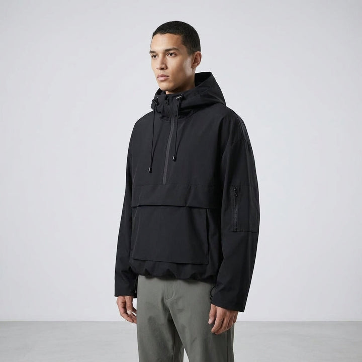Chad men's windbreaker anorak, grey, perfect for sportswear and active use
