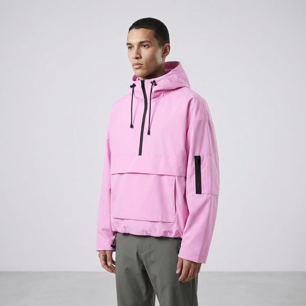 Modern men's Chad windbreaker, blue, offering protection & style for activewear